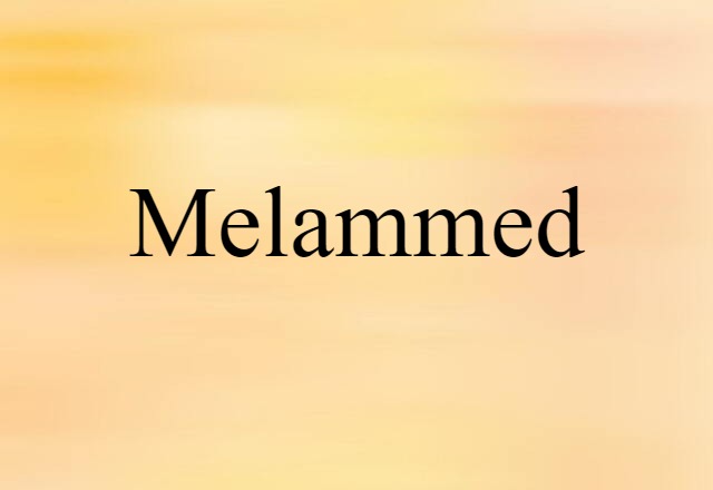 Melammed (noun) Definition, Meaning & Examples