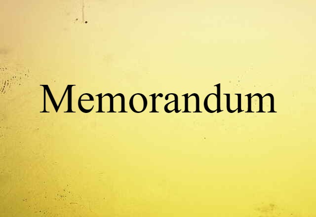 memorandum