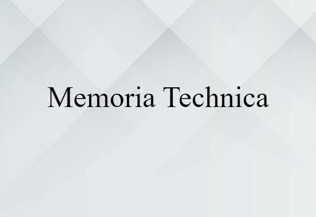 memoria technica