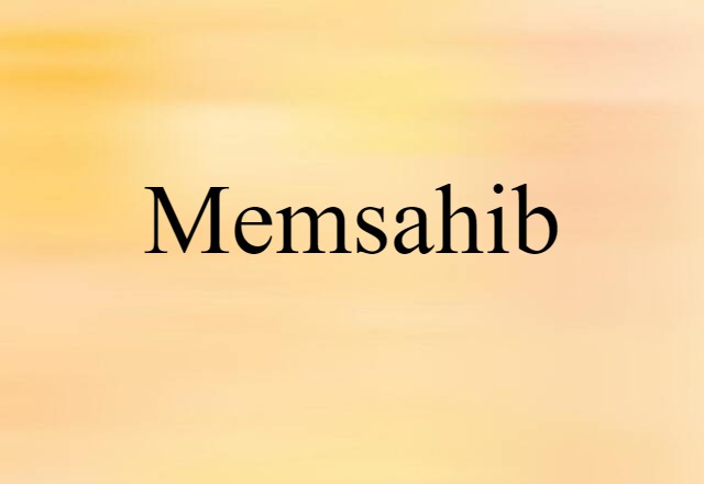 memsahib