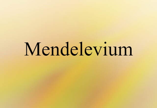 mendelevium