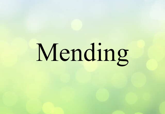 Mending (noun) Definition, Meaning & Examples