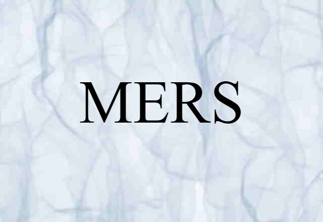 MERS (noun) Definition, Meaning & Examples