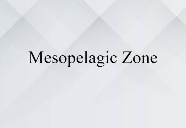 Mesopelagic Zone (noun) Definition, Meaning & Examples