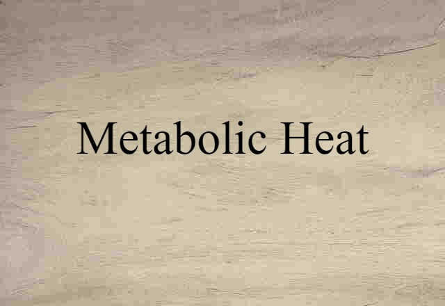 Metabolic Heat (noun) Definition, Meaning & Examples