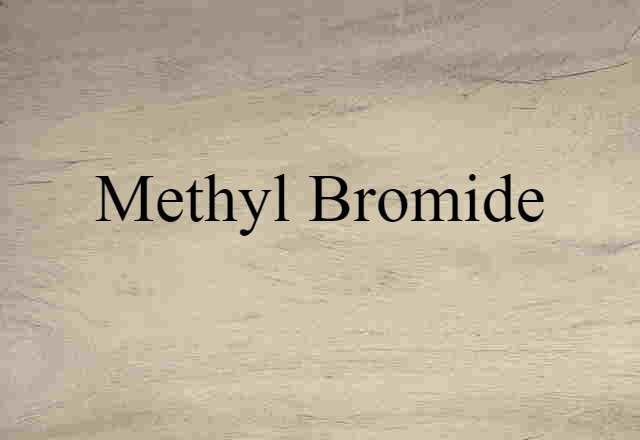 Methyl Bromide (noun) Definition, Meaning & Examples