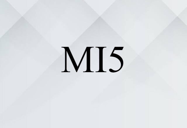 MI5 (noun) Definition, Meaning & Examples