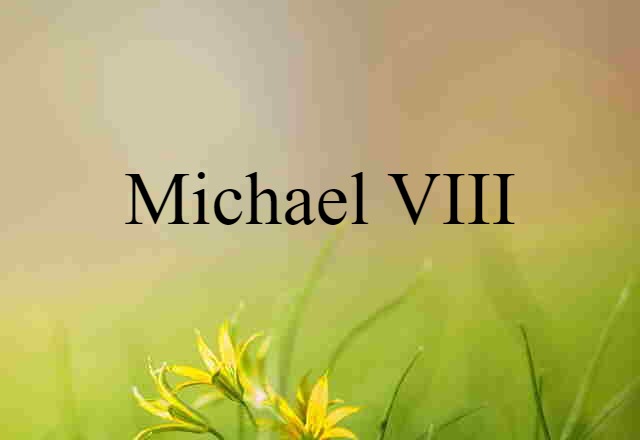 Michael VIII (noun) Definition, Meaning & Examples