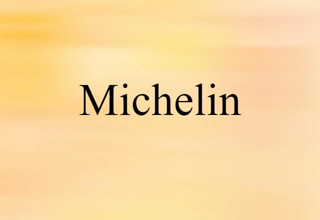 Michelin (noun) Definition, Meaning & Examples