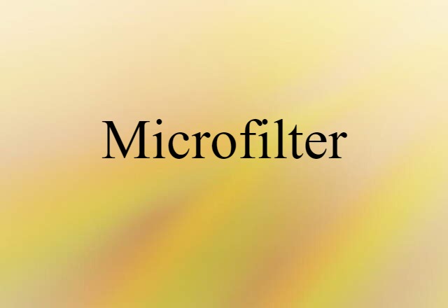 microfilter