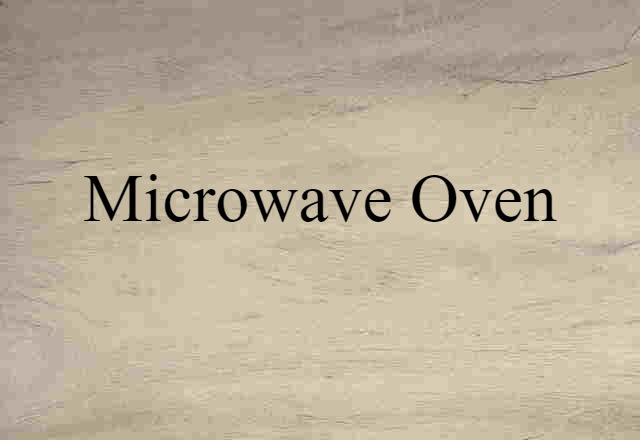 microwave oven