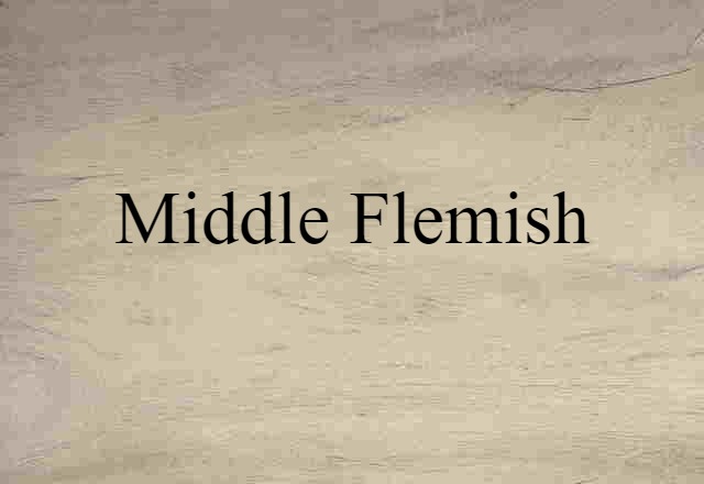 Middle Flemish (noun) Definition, Meaning & Examples