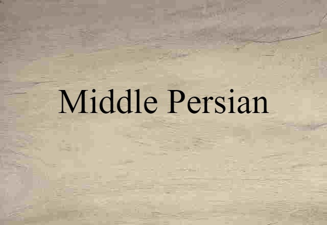 Middle Persian