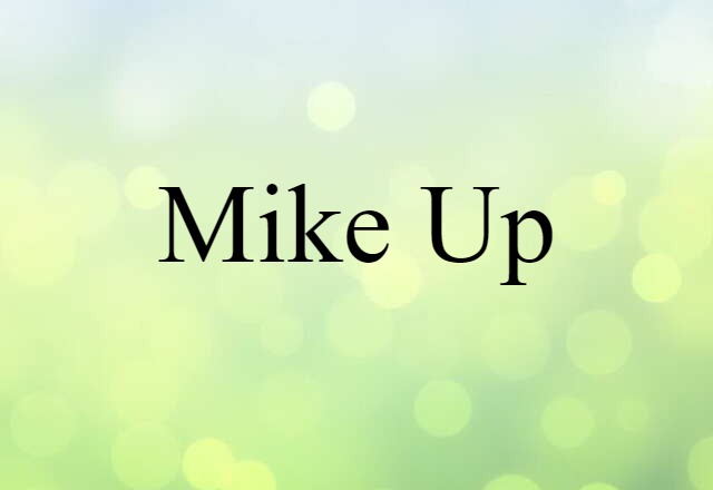 Mike Up (noun) Definition, Meaning & Examples