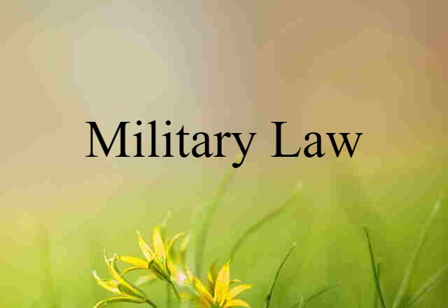 military law