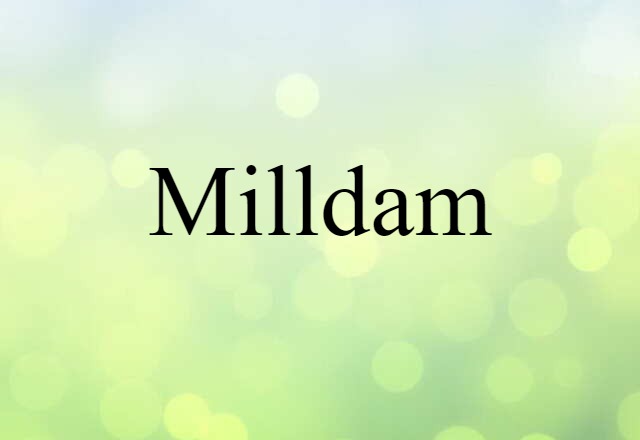 Milldam (noun) Definition, Meaning & Examples