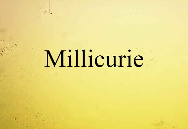 millicurie