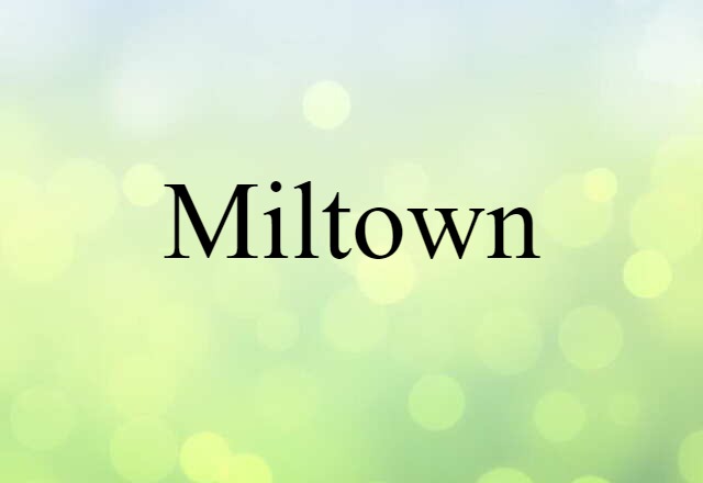 Miltown (noun) Definition, Meaning & Examples