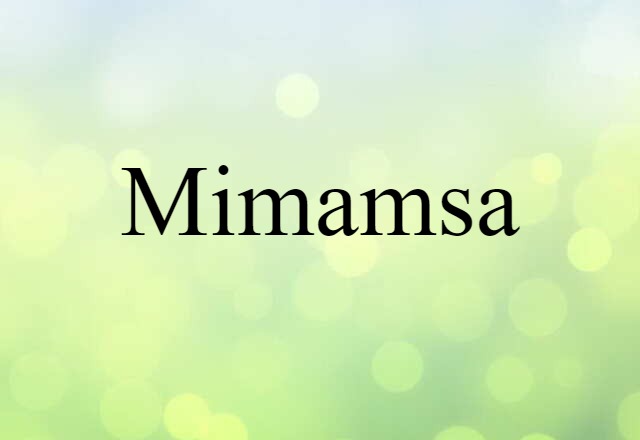 Mimamsa