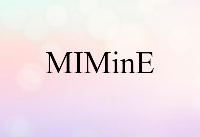 MIMinE (noun) Definition, Meaning & Examples