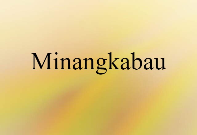 Minangkabau