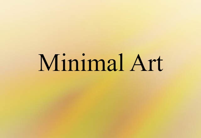 minimal art