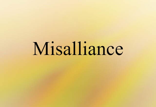 misalliance