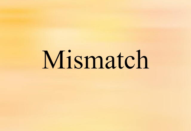 Mismatch (noun) Definition, Meaning & Examples