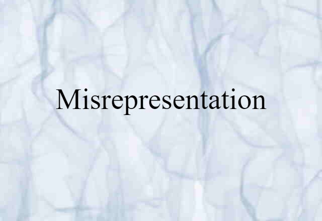 misrepresentation