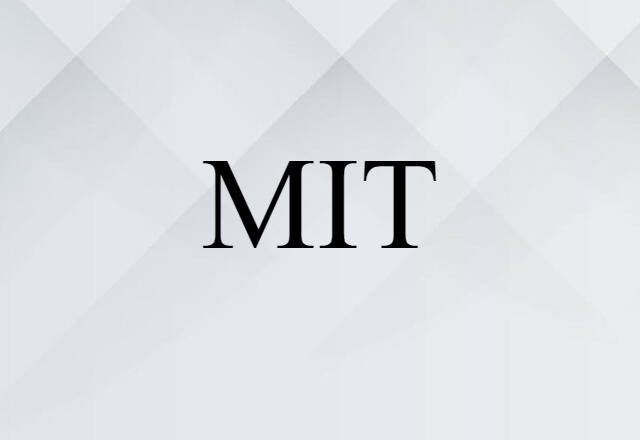 MIT (noun) Definition, Meaning & Examples