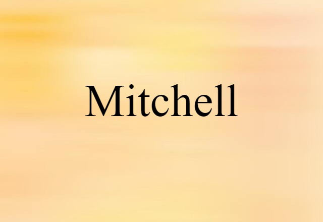 Mitchell (noun) Definition, Meaning & Examples