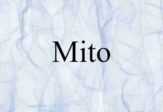 Mito (noun) Definition, Meaning & Examples