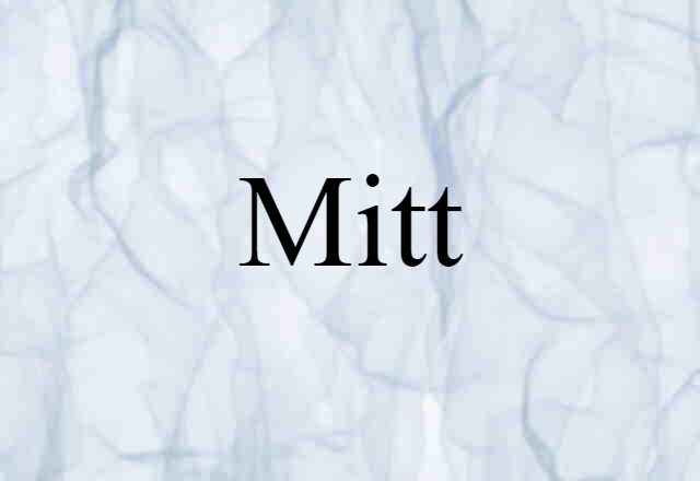 Mitt (noun) Definition, Meaning & Examples