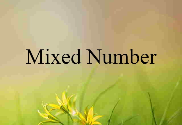 mixed number