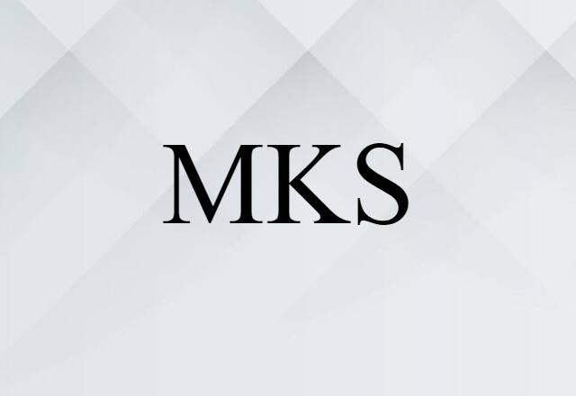 MKS (noun) Definition, Meaning & Examples