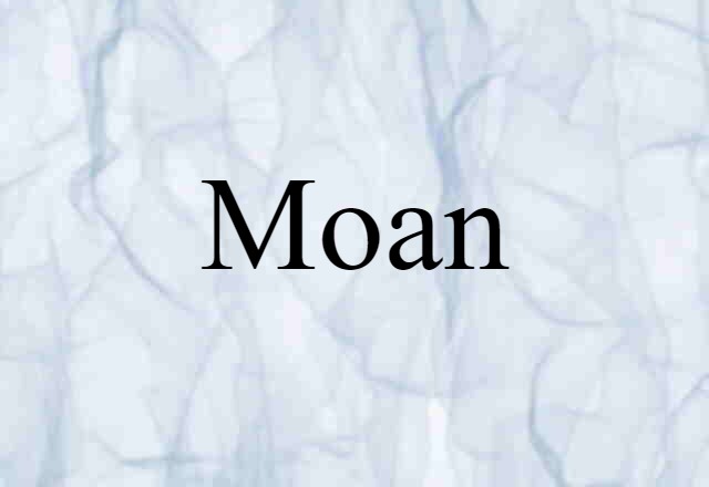 Moan (noun) Definition, Meaning & Examples