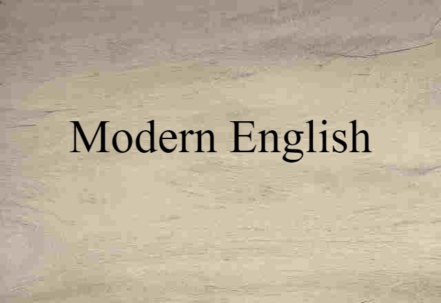 Modern English