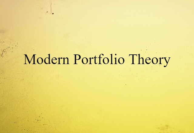 modern portfolio theory