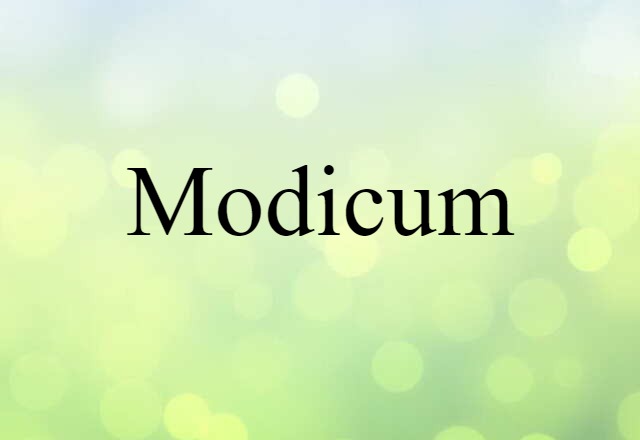 modicum