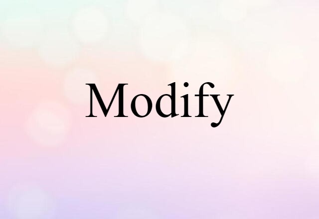 Modify (noun) Definition, Meaning & Examples