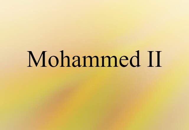 Mohammed II