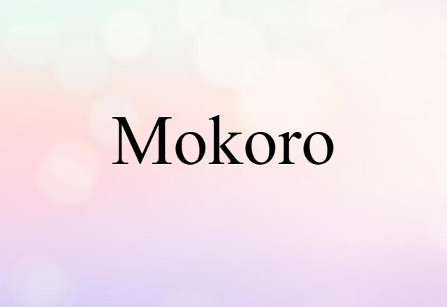 Mokoro (noun) Definition, Meaning & Examples