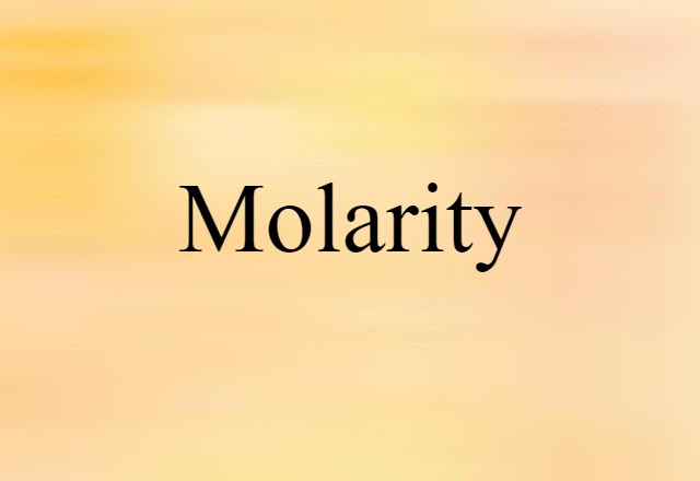 molarity