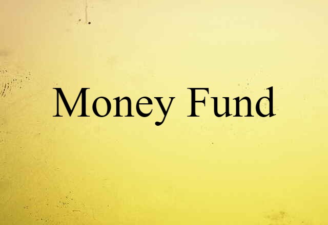 Money Fund (noun) Definition, Meaning & Examples