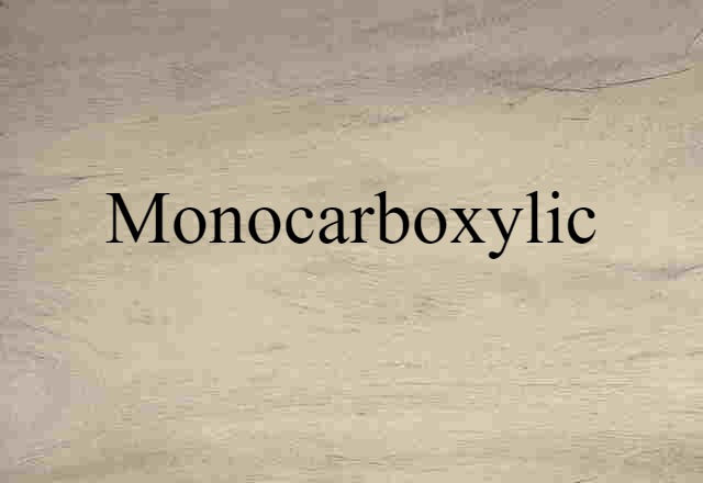 monocarboxylic