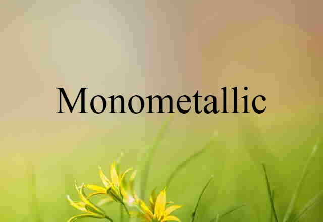 Monometallic (noun) Definition, Meaning & Examples