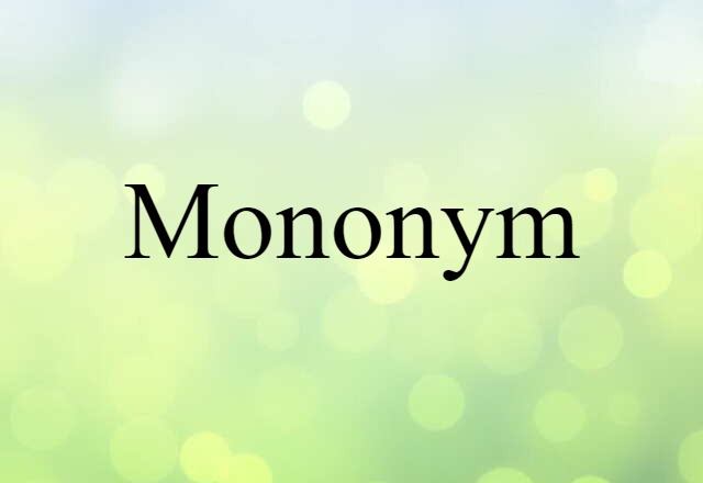 mononym