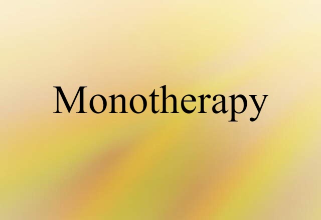 monotherapy