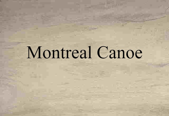 Montreal canoe