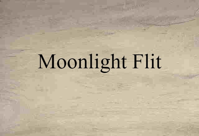 Moonlight Flit (noun) Definition, Meaning & Examples